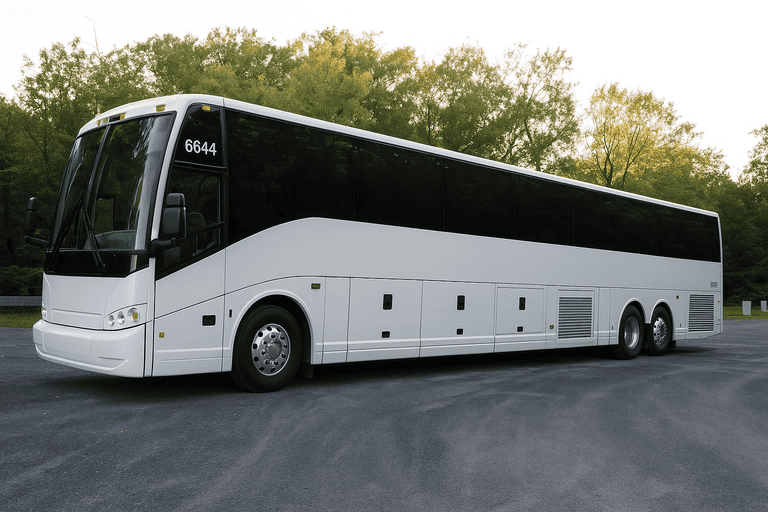 exterior of San Francisco Coach Bus Service coach bus