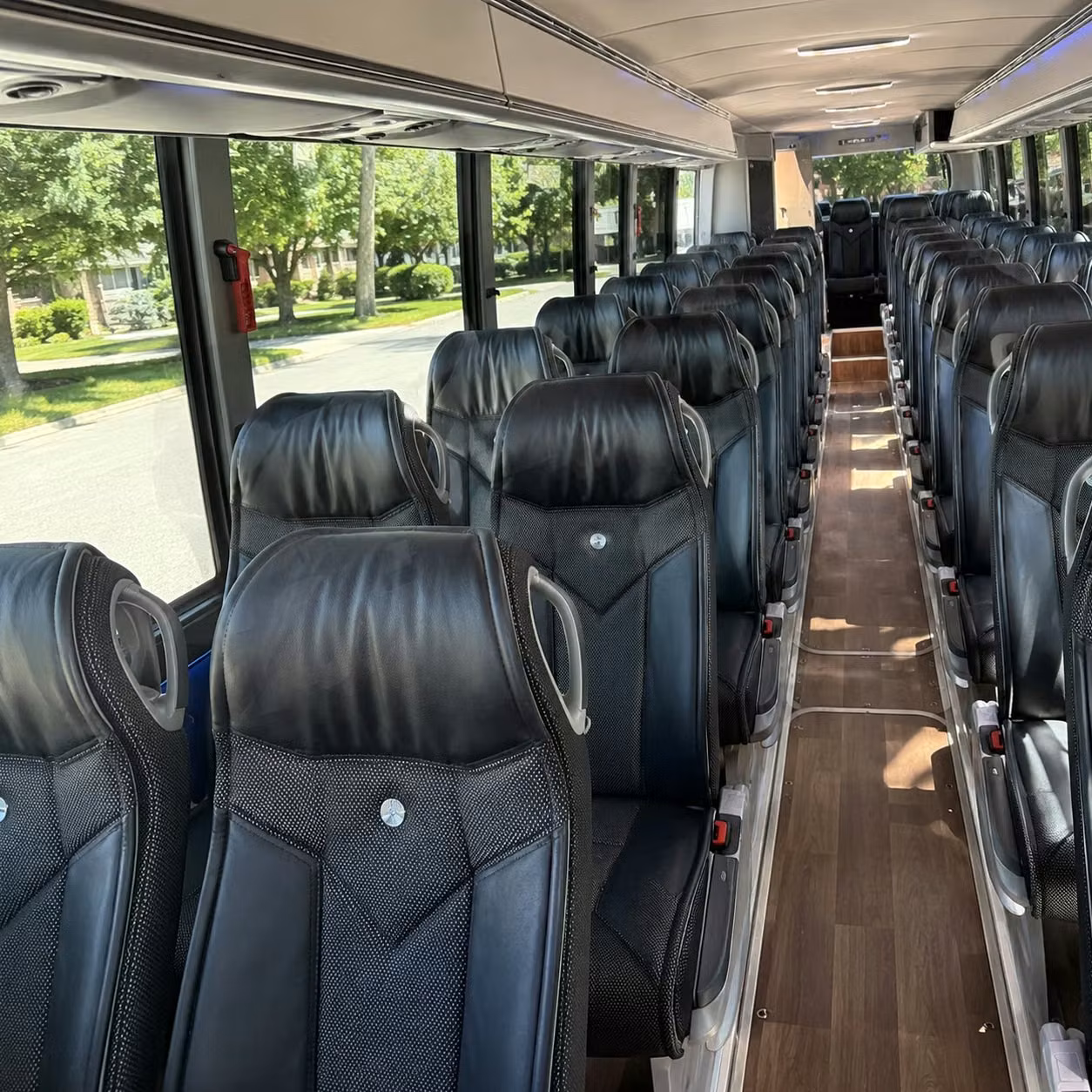 56 passenger charter bus interior